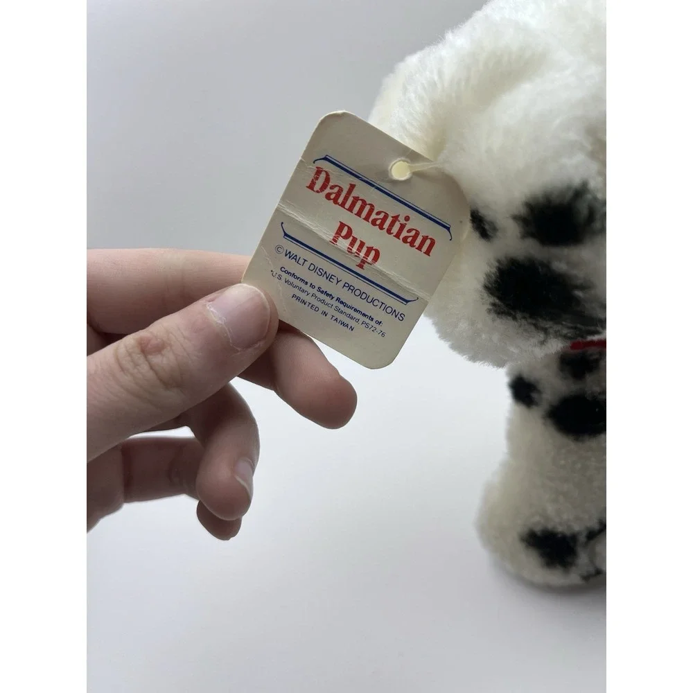 Vintage Disney 101 Dalmatians Pup Plush Red Collar Walt Disney Productions